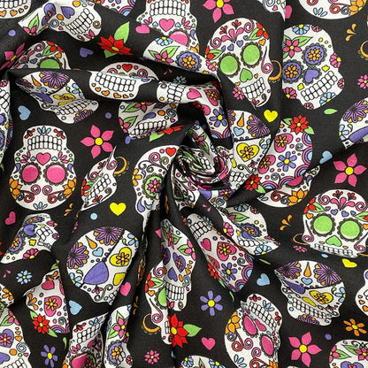 Spooky Digital Printed 100% Cotton Fabric | Halloween & Gothic Designs 150gsm 55" (140cm) Wide – Sold by the Meter