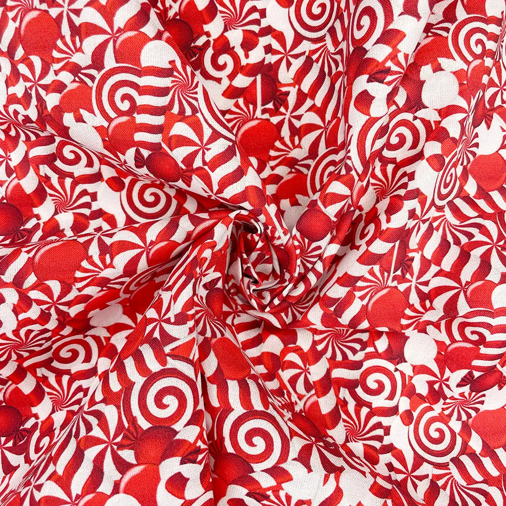 Christmas Digital Printed 100% Cotton Fabric | Festive Holiday Designs 150gsm 55" (140cm) Wide – Sold by the Meter
