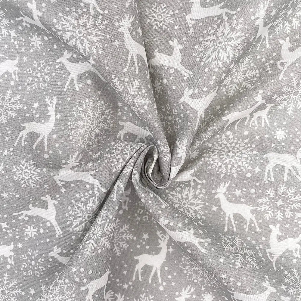 Christmas Digital Printed 100% Cotton Fabric | Festive Holiday Designs 150gsm 55