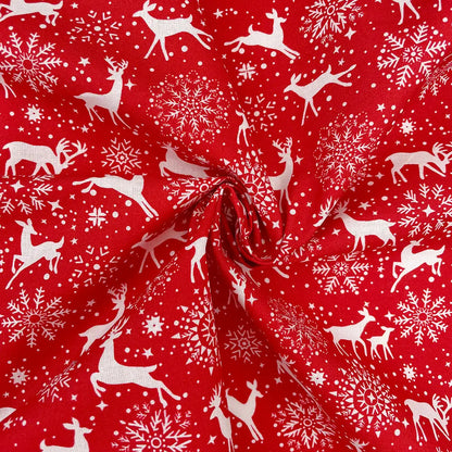 Christmas Digital Printed 100% Cotton Fabric | Festive Holiday Designs 150gsm 55" (140cm) Wide – Sold by the Meter