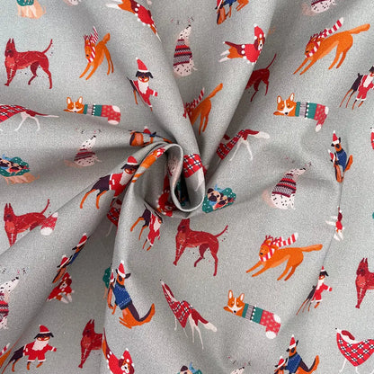 Christmas Digital Printed 100% Cotton Fabric | Festive Holiday Designs 150gsm 55" (140cm) Wide – Sold by the Meter