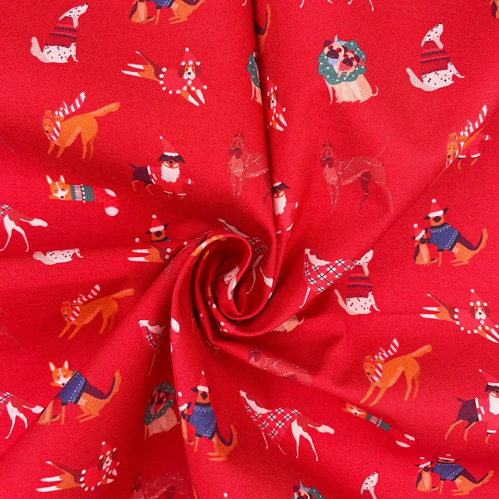 Christmas Digital Printed 100% Cotton Fabric | Festive Holiday Designs 150gsm 55