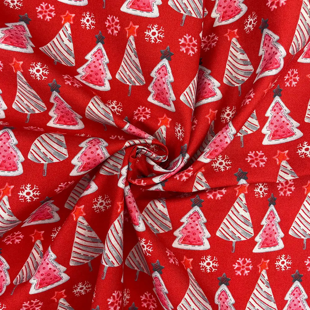Christmas Digital Printed 100% Cotton Fabric | Festive Holiday Designs 150gsm 55" (140cm) Wide – Sold by the Meter