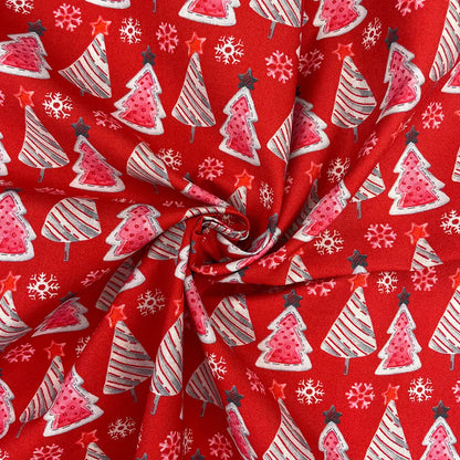 Christmas Digital Printed 100% Cotton Fabric | Festive Holiday Designs 150gsm 55" (140cm) Wide – Sold by the Meter