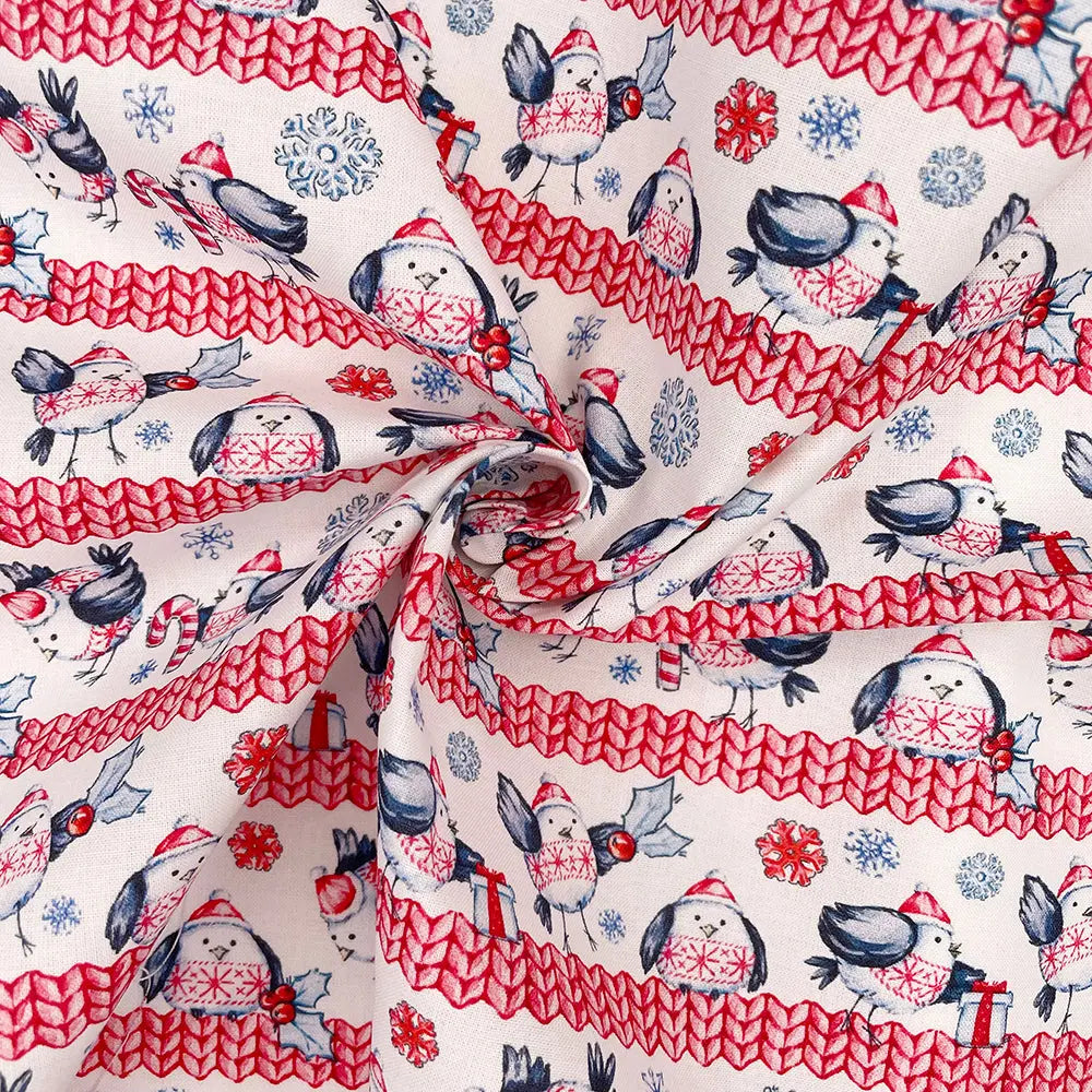 Christmas Digital Printed 100% Cotton Fabric | Festive Holiday Designs 150gsm 55" (140cm) Wide – Sold by the Meter