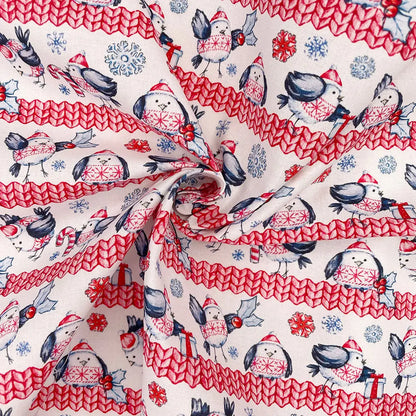 Christmas Digital Printed 100% Cotton Fabric | Festive Holiday Designs 150gsm 55" (140cm) Wide – Sold by the Meter