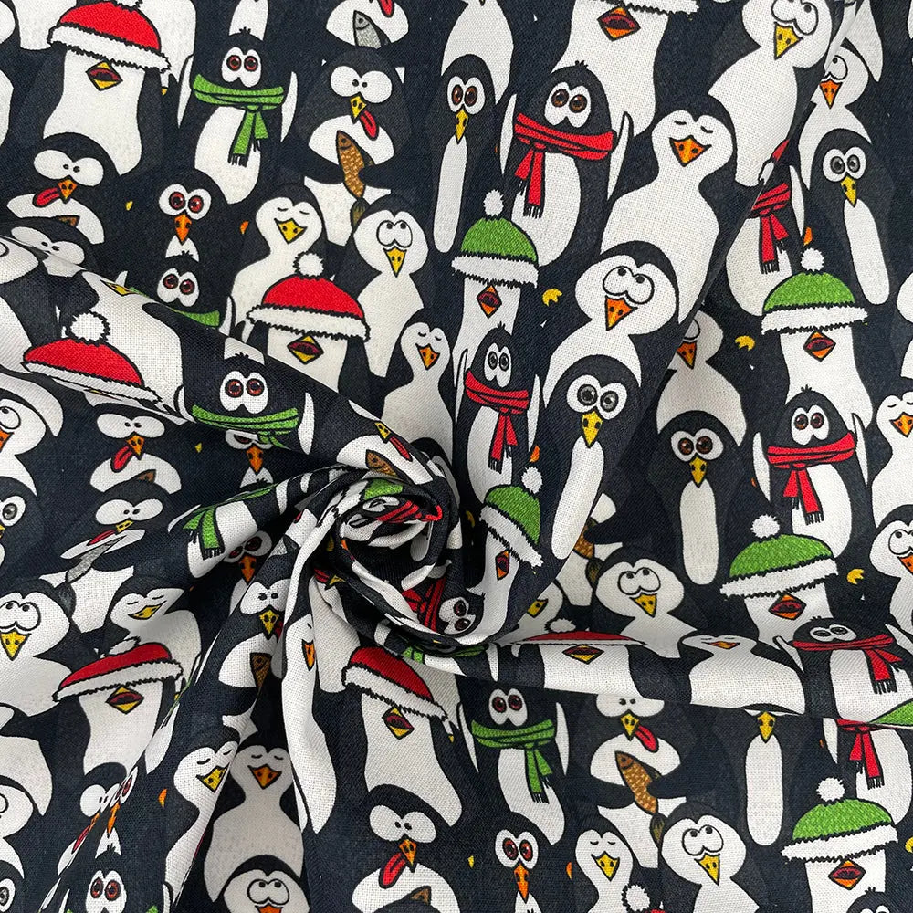 Christmas Digital Printed 100% Cotton Fabric | Festive Holiday Designs 150gsm 55