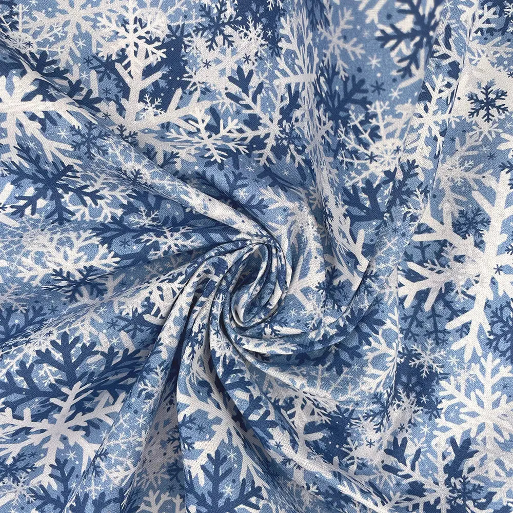 Christmas Digital Printed 100% Cotton Fabric | Festive Holiday Designs 150gsm 55