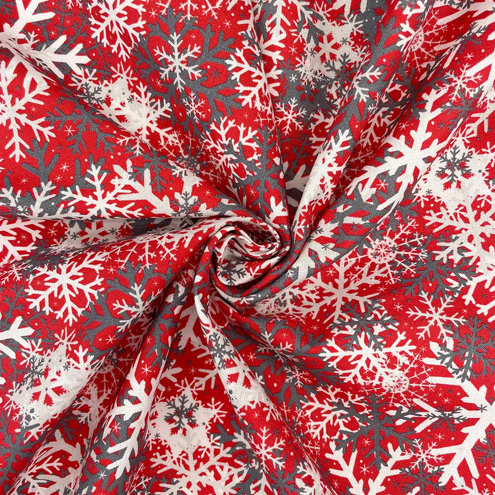 Christmas Digital Printed 100% Cotton Fabric | Festive Holiday Designs 150gsm 55