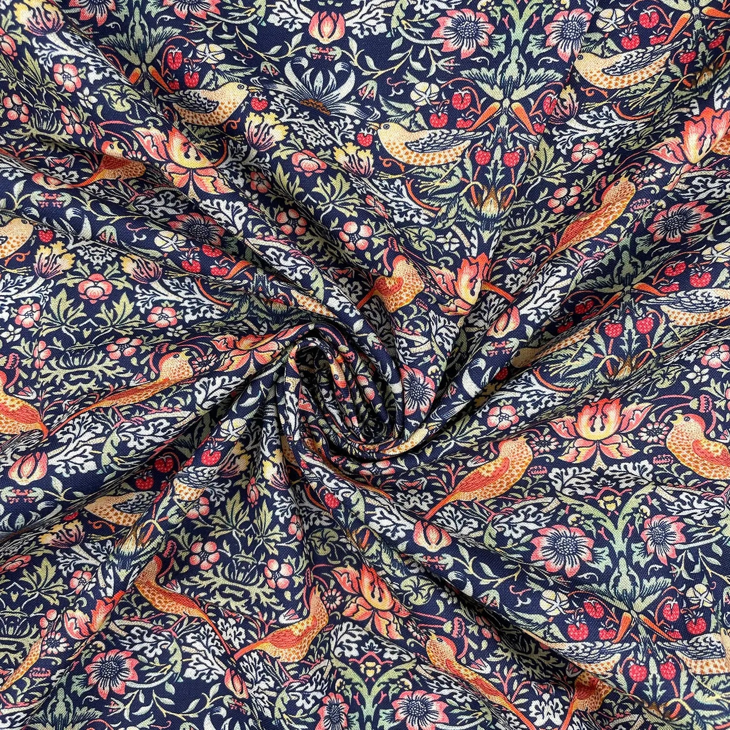 William Morris Digital Printed 100% Cotton Fabric | Classic Arts & Crafts Designs 150gsm 55