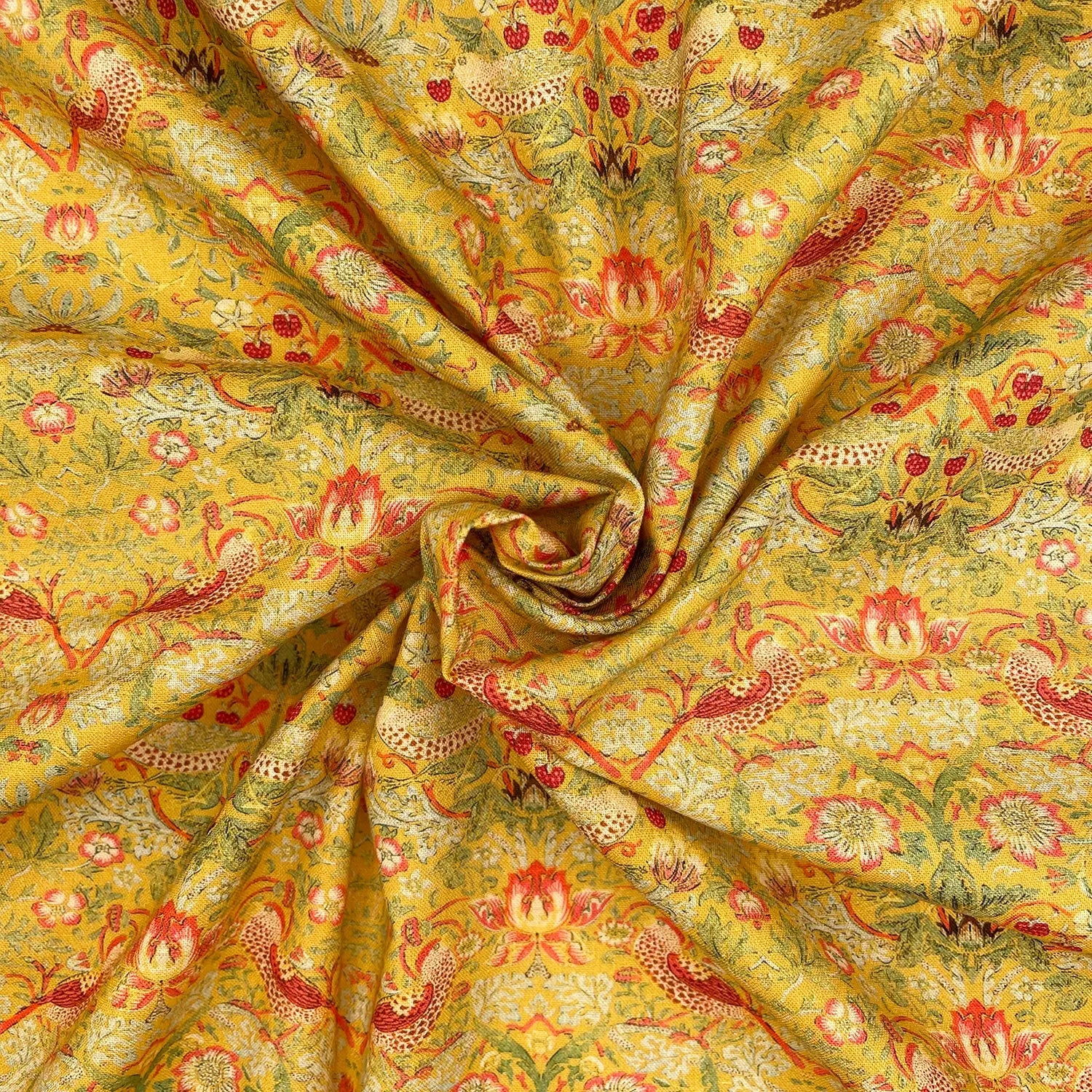 William Morris Digital Printed 100% Cotton Fabric | Classic Arts & Crafts Designs 150gsm 55