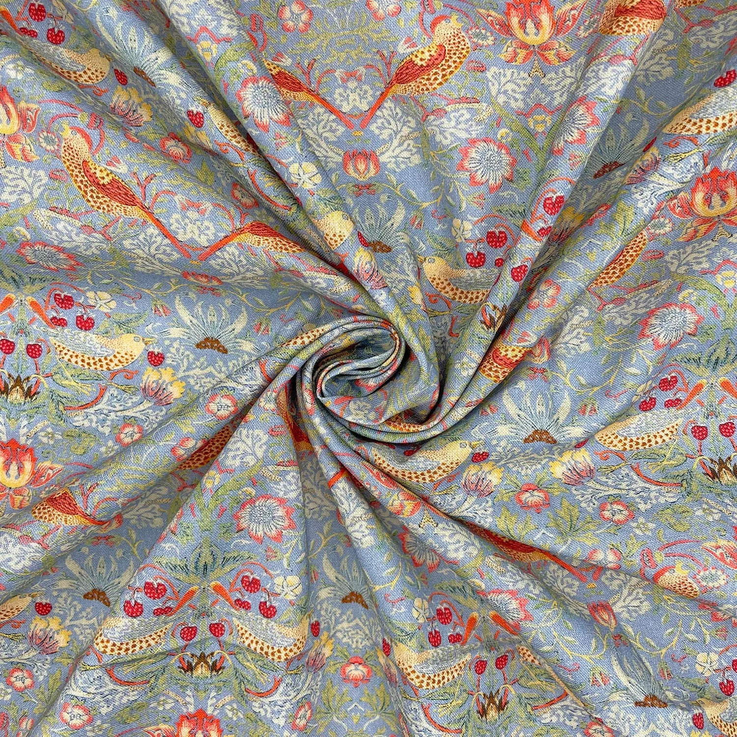 William Morris Digital Printed 100% Cotton Fabric | Classic Arts & Crafts Designs 150gsm 55