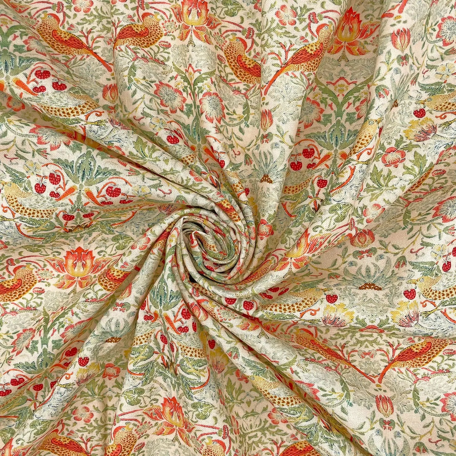 William Morris Digital Printed 100% Cotton Fabric | Classic Arts & Crafts Designs 150gsm 55