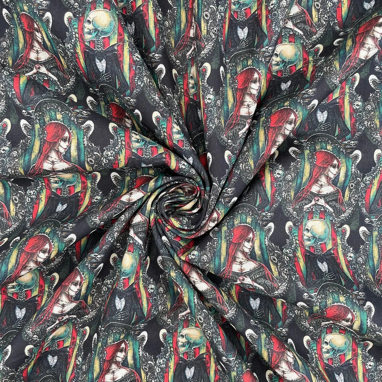 Spooky Digital Printed 100% Cotton Fabric | Halloween & Gothic Designs 150gsm 55