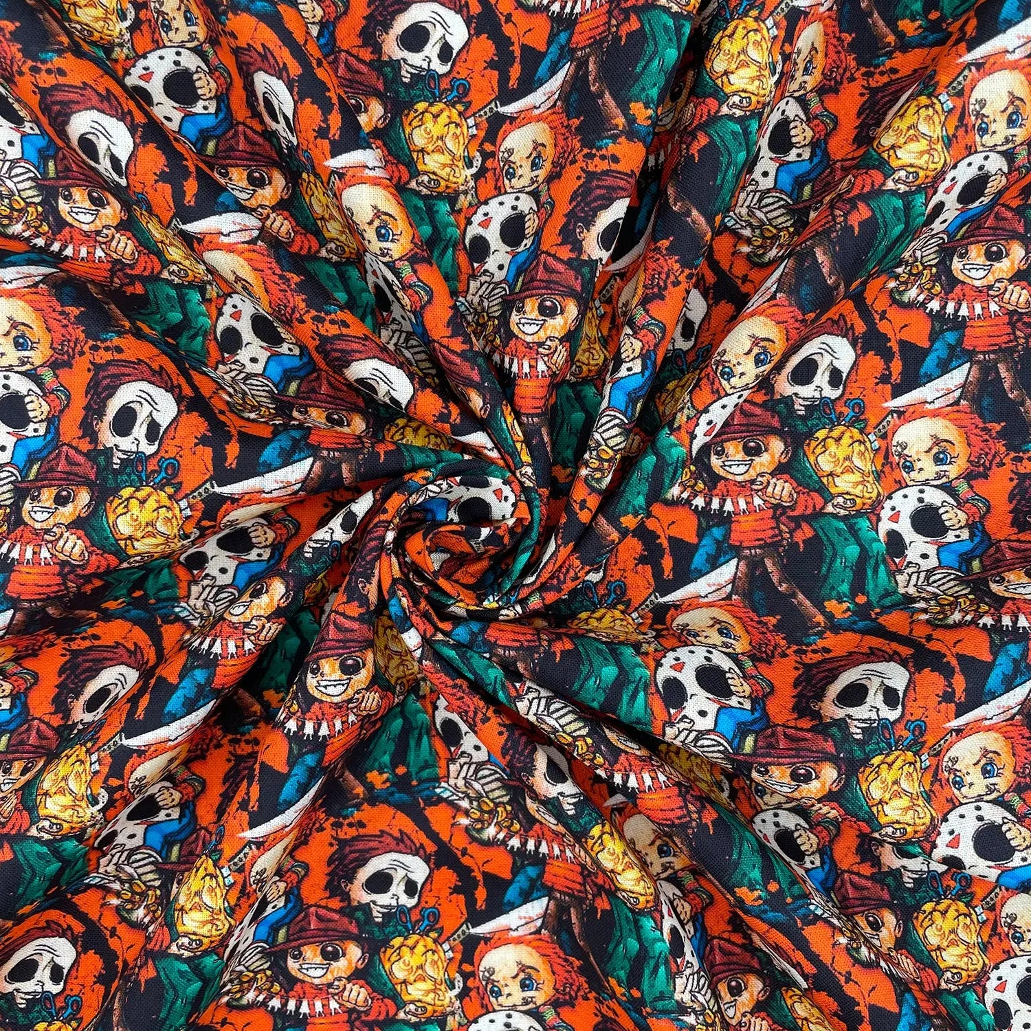 Spooky Digital Printed 100% Cotton Fabric | Halloween & Gothic Designs 150gsm 55