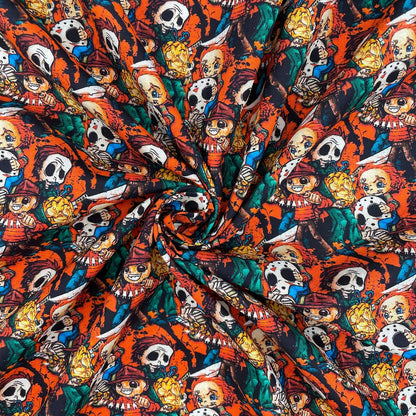 Spooky Digital Printed 100% Cotton Fabric | Halloween & Gothic Designs 150gsm 55" (140cm) Wide – Sold by the Meter