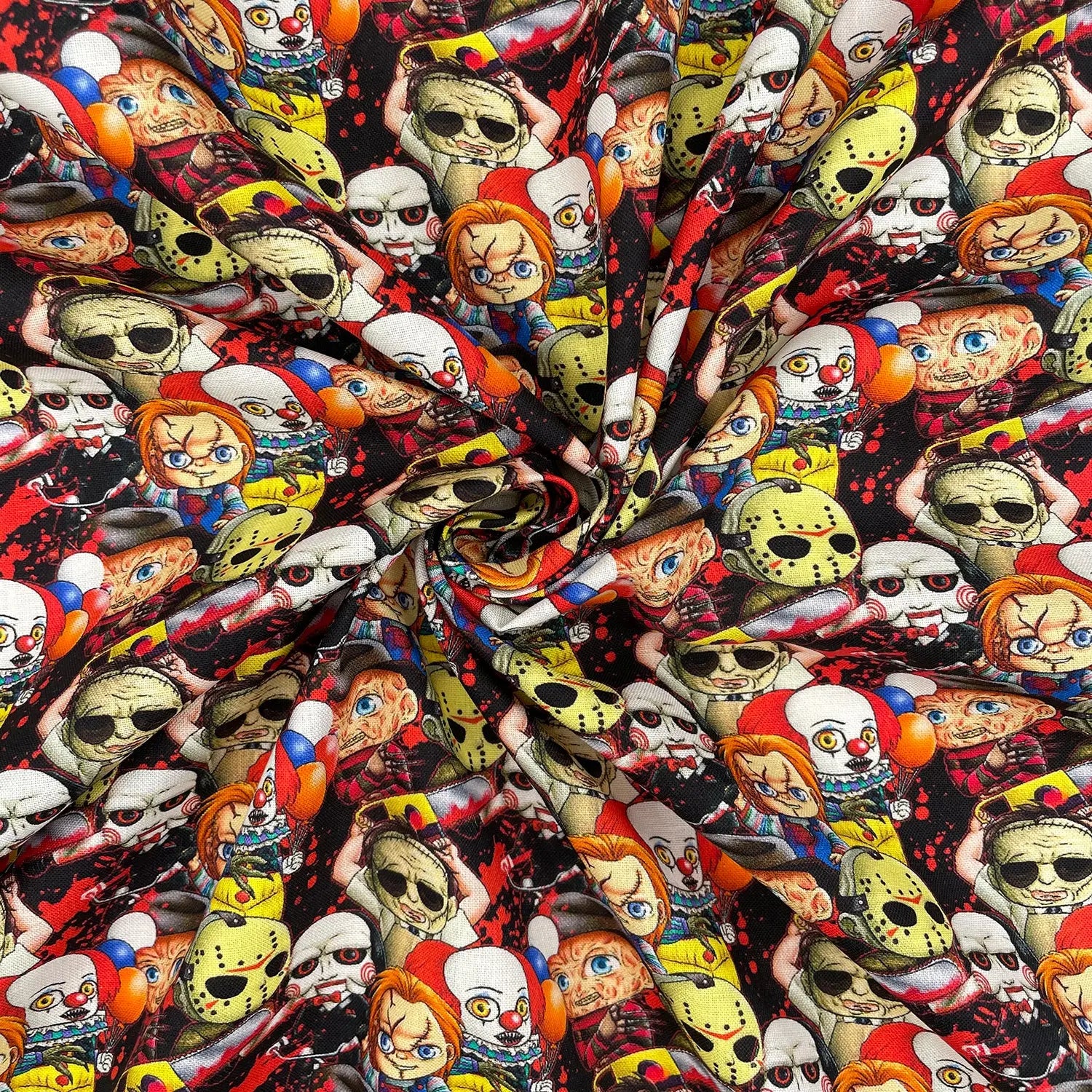 Spooky Digital Printed 100% Cotton Fabric | Halloween & Gothic Designs 150gsm 55