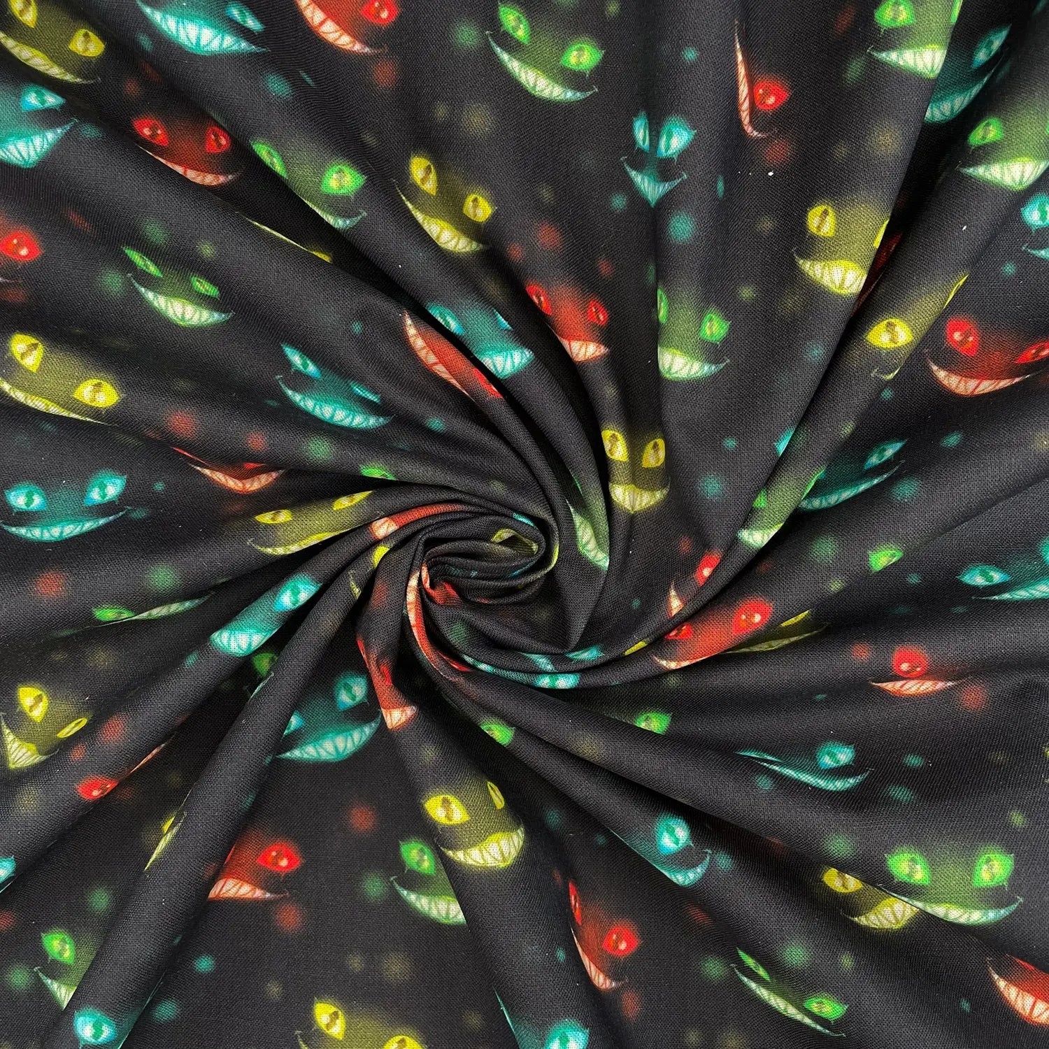 Spooky Digital Printed 100% Cotton Fabric | Halloween & Gothic Designs 150gsm 55