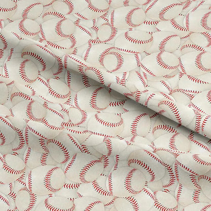 Sports Digital Printed 100% Cotton Fabric | Football, Soccer, Baseball, Basketball & Tennis Designs | 150gsm 55" (140cm) Wide – Sold by the Meter