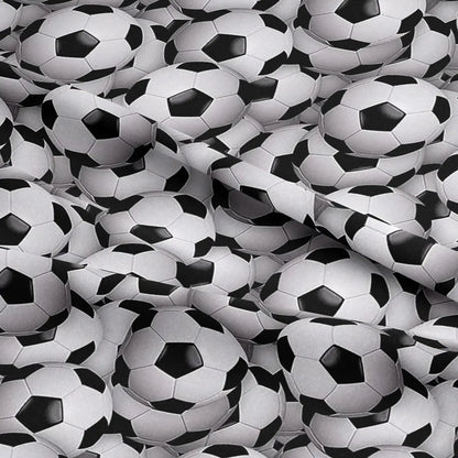 Sports Digital Printed 100% Cotton Fabric | Football, Soccer, Baseball, Basketball & Tennis Designs | 150gsm 55" (140cm) Wide – Sold by the Meter