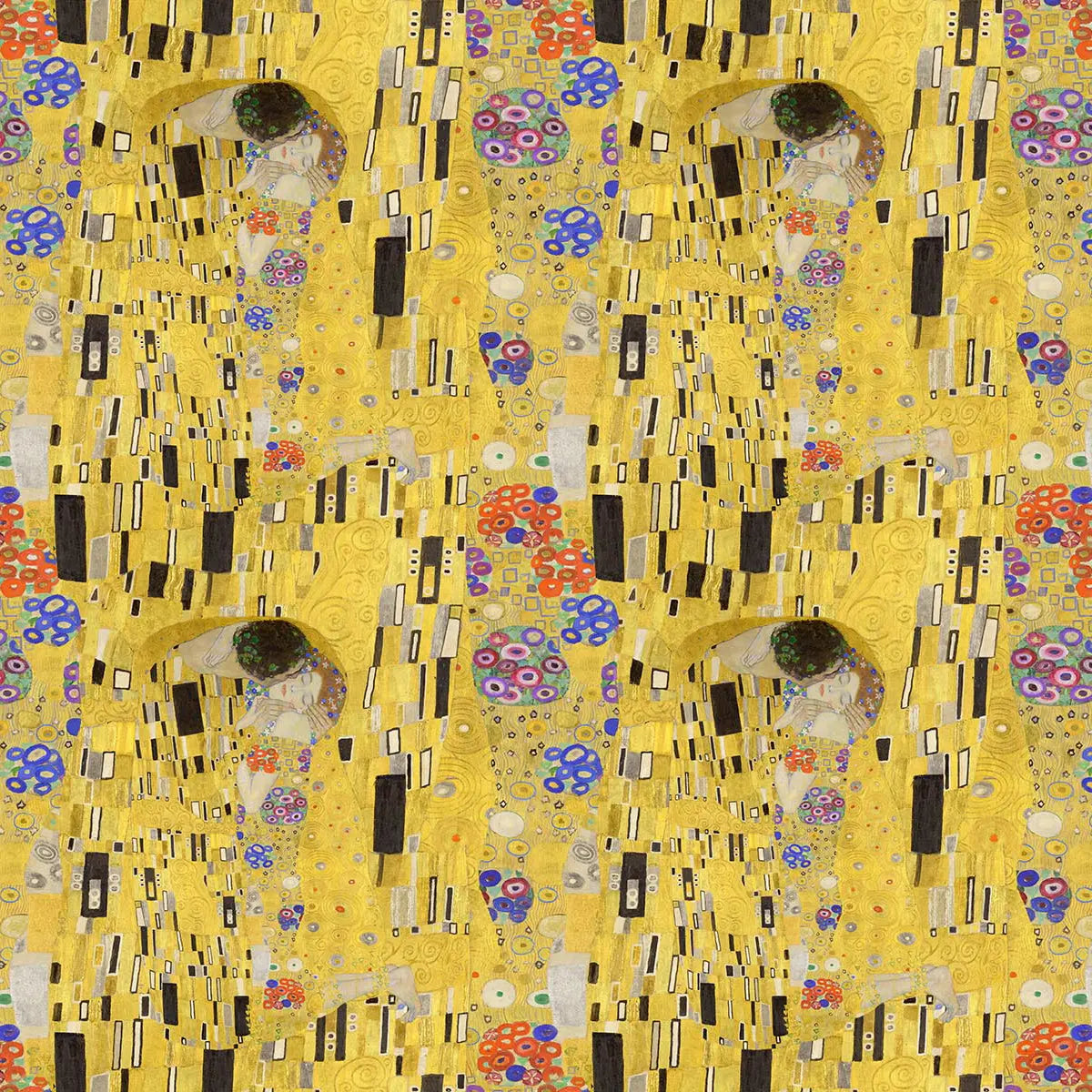 Gustav Klimt Digital Printed 100% Cotton Fabric | Art Inspired Designs 150gsm 55" (140cm) Wide – Sold by the Meter