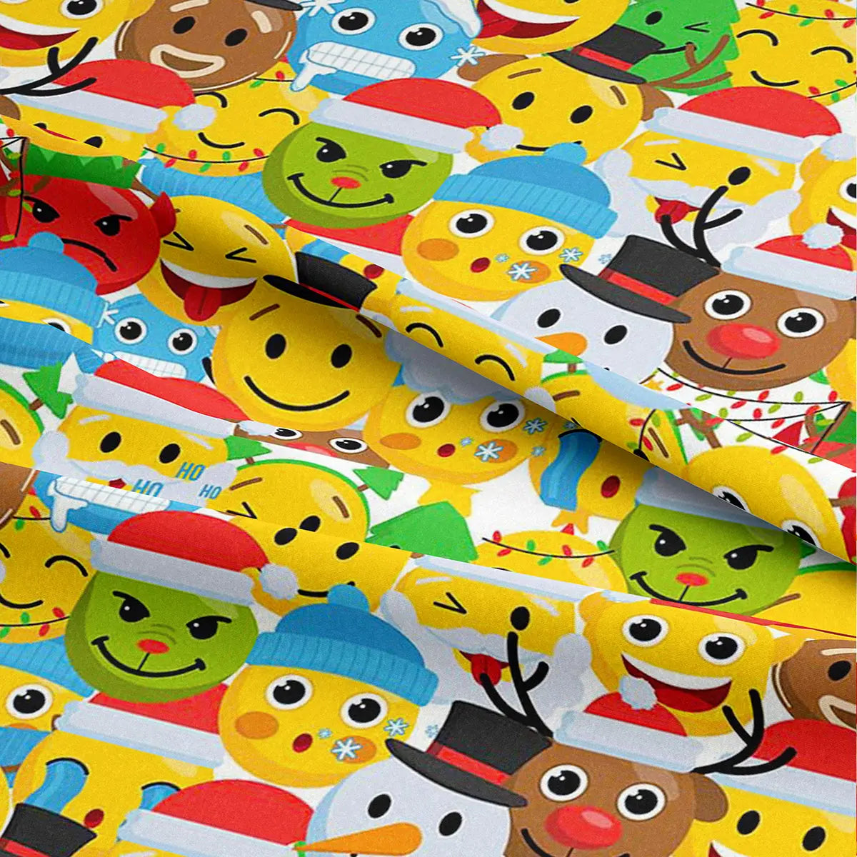 Christmas Digital Printed 100% Cotton Fabric | Festive Holiday Designs 150gsm 55