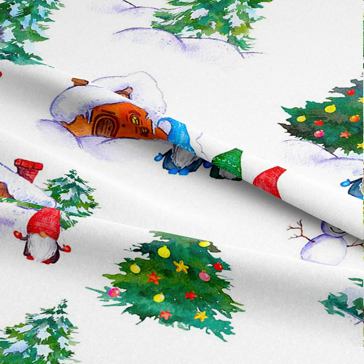Christmas Digital Printed 100% Cotton Fabric | Festive Holiday Designs 150gsm 55