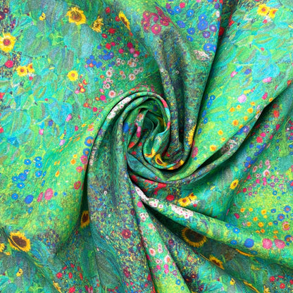 Gustav Klimt Digital Printed 100% Cotton Fabric | Art Inspired Designs 150gsm 55" (140cm) Wide – Sold by the Meter