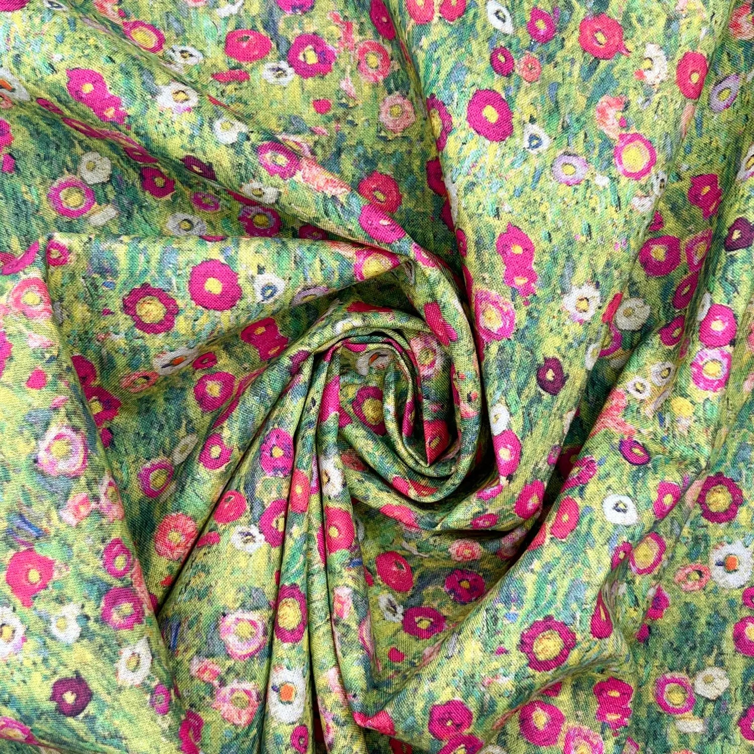 Gustav Klimt Digital Printed 100% Cotton Fabric | Art Inspired Designs 150gsm 55" (140cm) Wide – Sold by the Meter