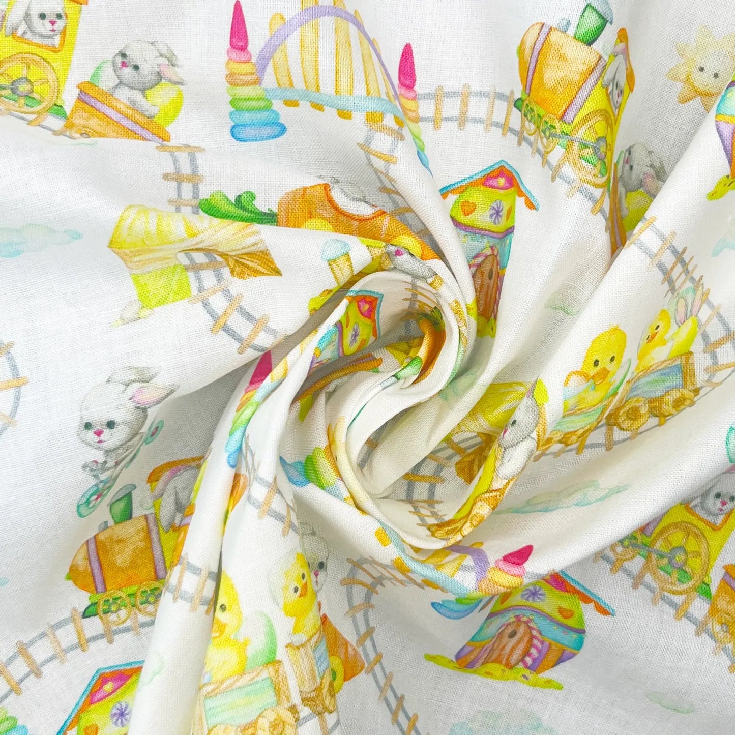 Easter Digital Printed 100% Cotton Fabric | Spring & Easter Designs 150gsm 55" (140cm) Wide – Sold by the Meter