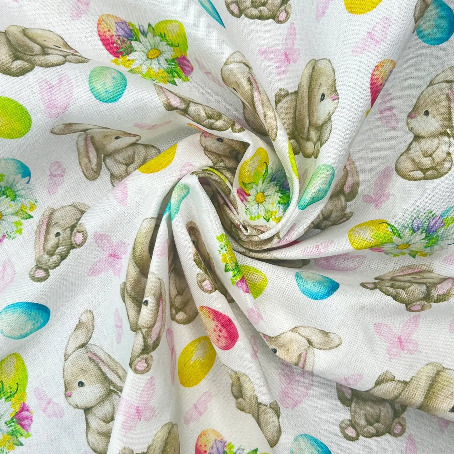 Easter Digital Printed 100% Cotton Fabric | Spring & Easter Designs 150gsm 55