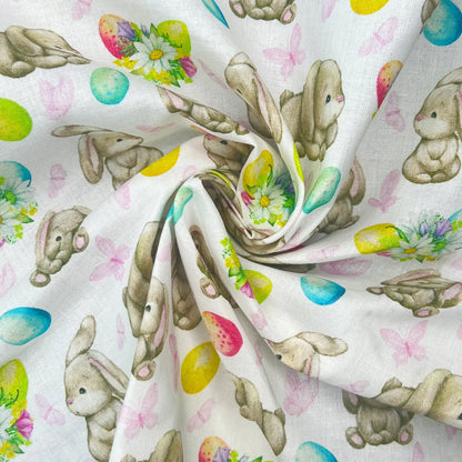Easter Digital Printed 100% Cotton Fabric | Spring & Easter Designs 150gsm 55" (140cm) Wide – Sold by the Meter