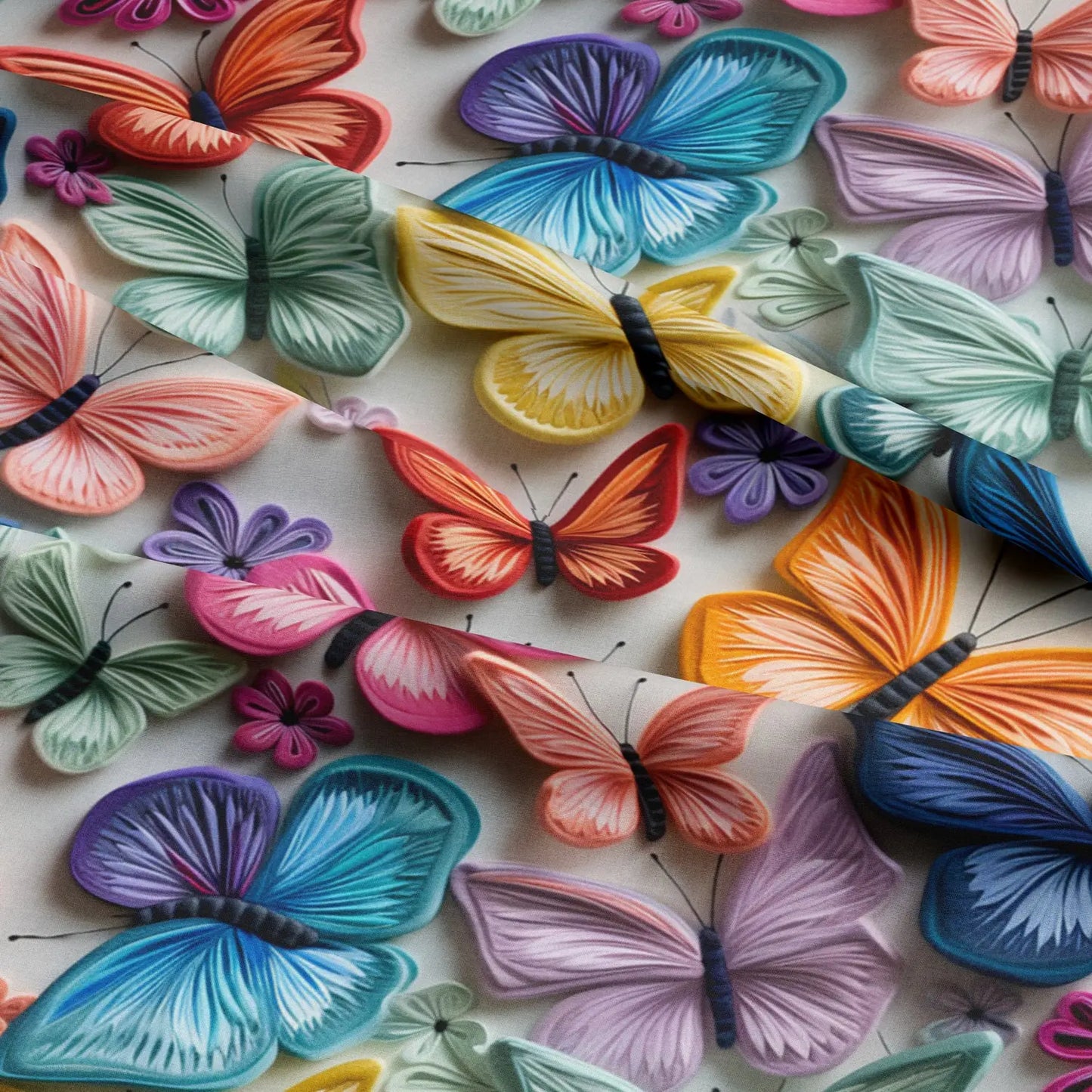 100% Cotton 3D Embroidered & Textured Print Fabric | Soft Lightweight Dressmaking Cotton 55" (140cm) Wide Craft & Sewing Material – Sold by the Meter