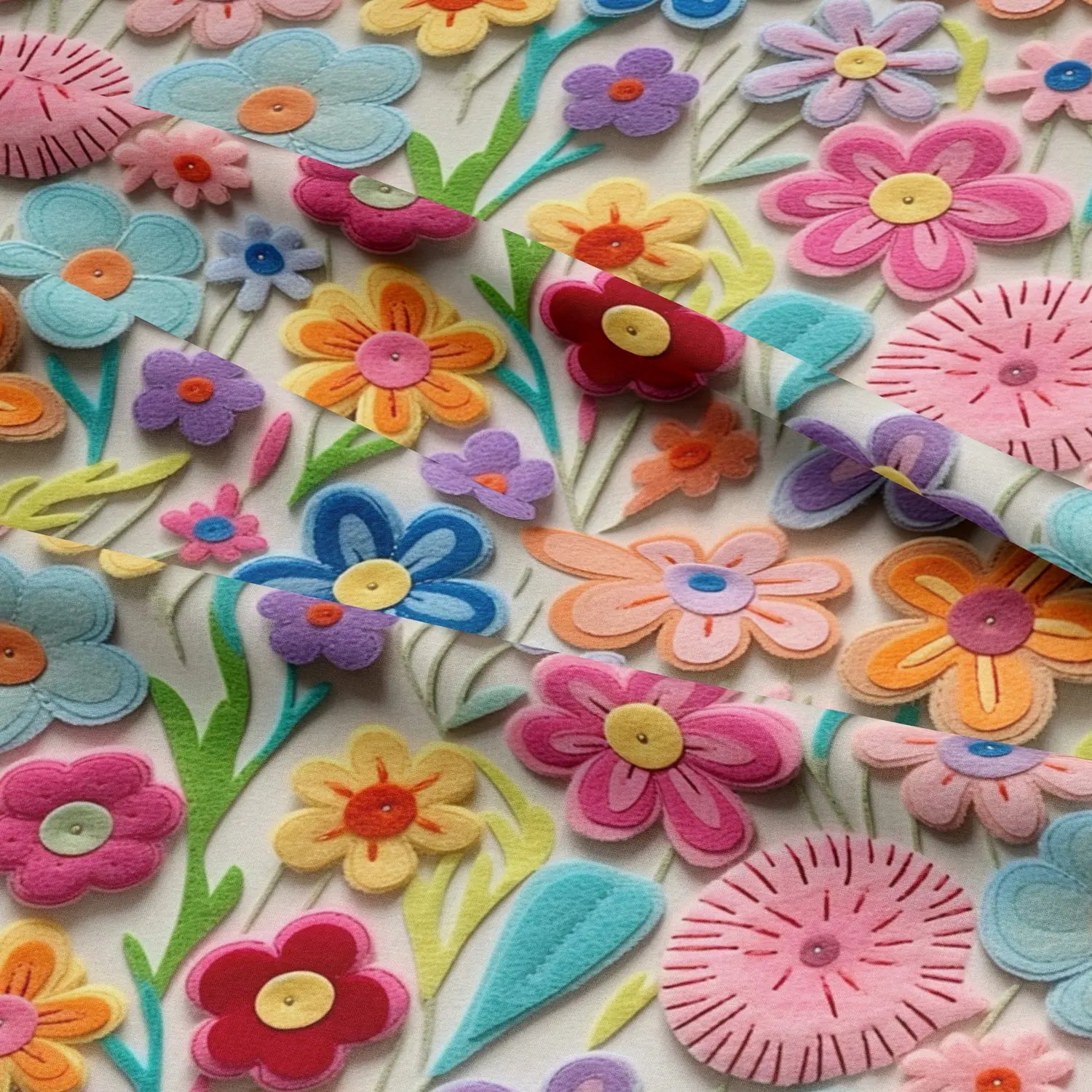 100% Cotton 3D Embroidered & Textured Print Fabric | Soft Lightweight Dressmaking Cotton 55