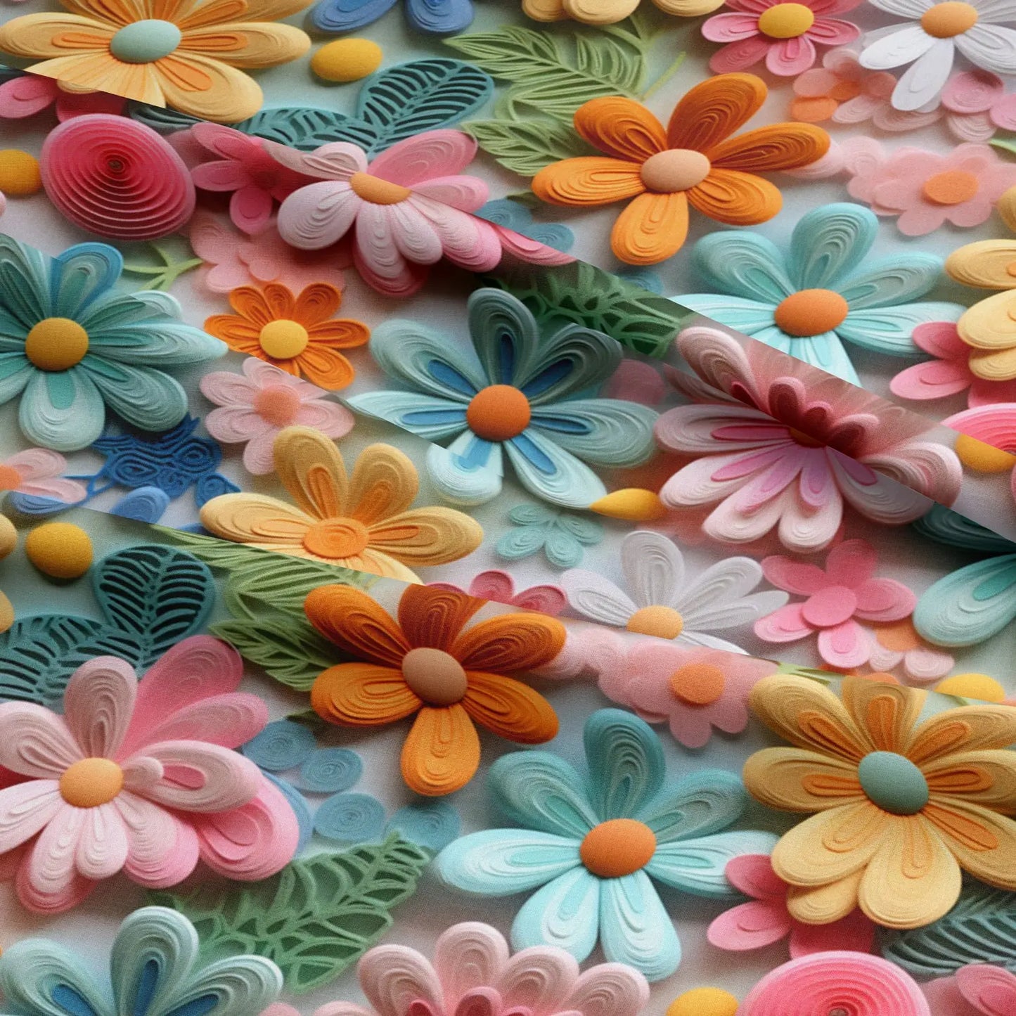 100% Cotton 3D Embroidered & Textured Print Fabric | Soft Lightweight Dressmaking Cotton 55" (140cm) Wide Craft & Sewing Material – Sold by the Meter