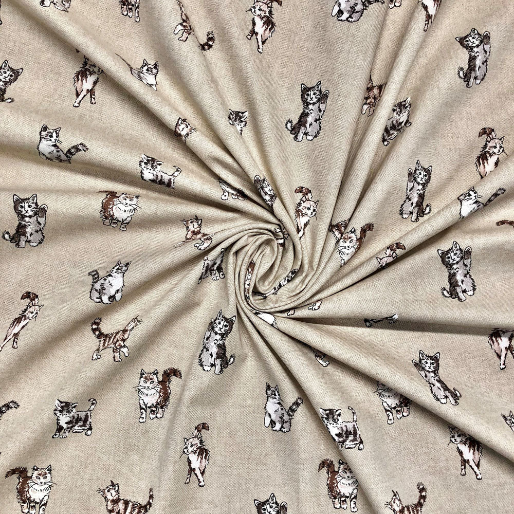 Cotton Rich Linen Look Printed Panama Fabric | Decorative Craft & Home Fabric 55