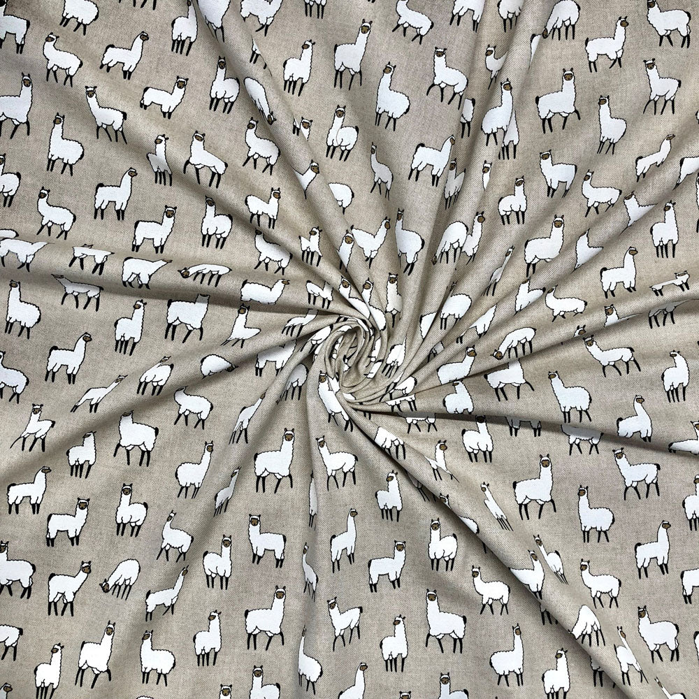 Cotton Rich Linen Look Printed Panama Fabric | Decorative Craft & Home Fabric 55