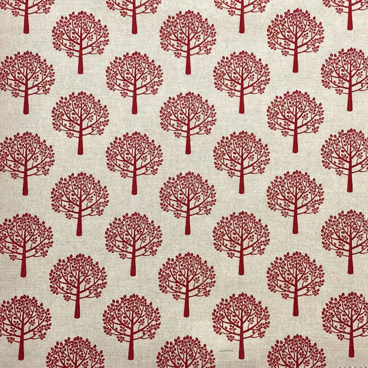 Linen Mulberry Trees Red (CL022)