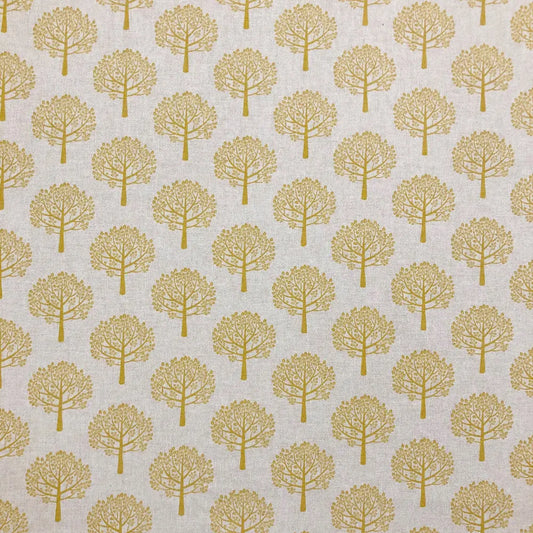 Linen Mulberry Trees Ochre (CL025)