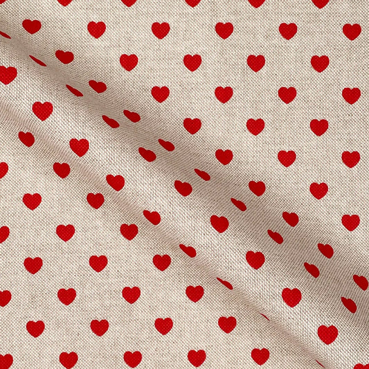 Linen Hearts Red (CL062)