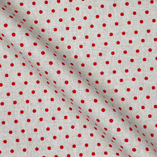 Linen Dots Red (CL065)