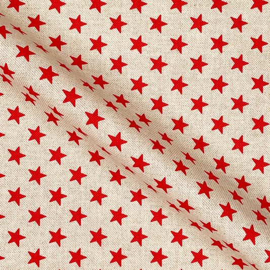 Linen Stars Red (CL071)