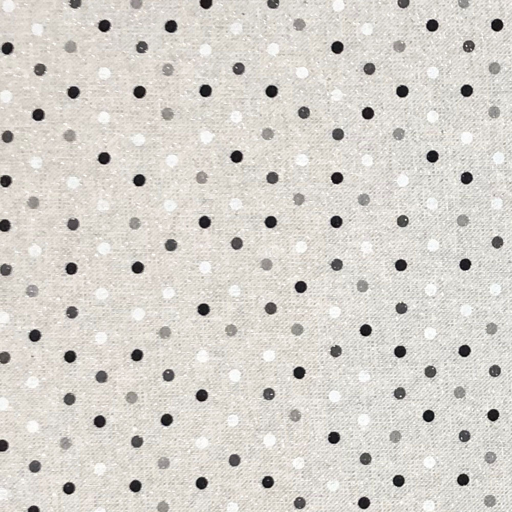 Cotton Rich Sparkle Linen Look Printed Panama Fabric | Lurex Craft & Home Décor Fabric 55