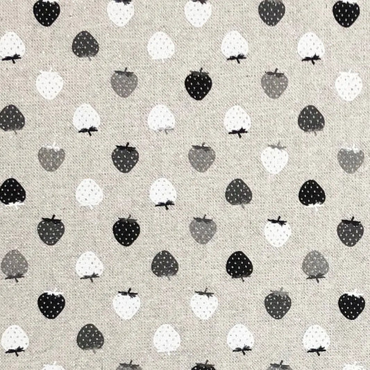 Sparkle Linen Strawberries Mono (CLS007)