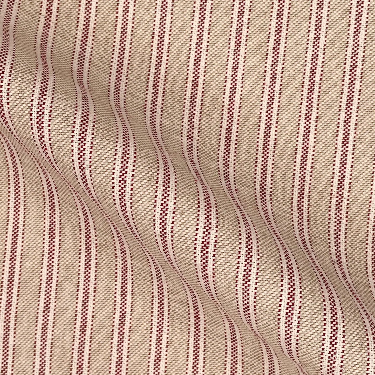 280cm Wide Cotton Rich Linen Ticking Stripe Fabric | Extra Wide Upholstery & Craft Fabric 110" (280cm) – Sold by the Meter