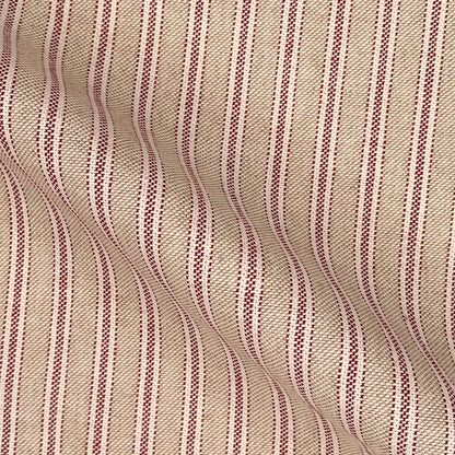 280cm Wide Cotton Rich Linen Ticking Stripe Fabric | Extra Wide Upholstery & Craft Fabric 110" (280cm) – Sold by the Meter