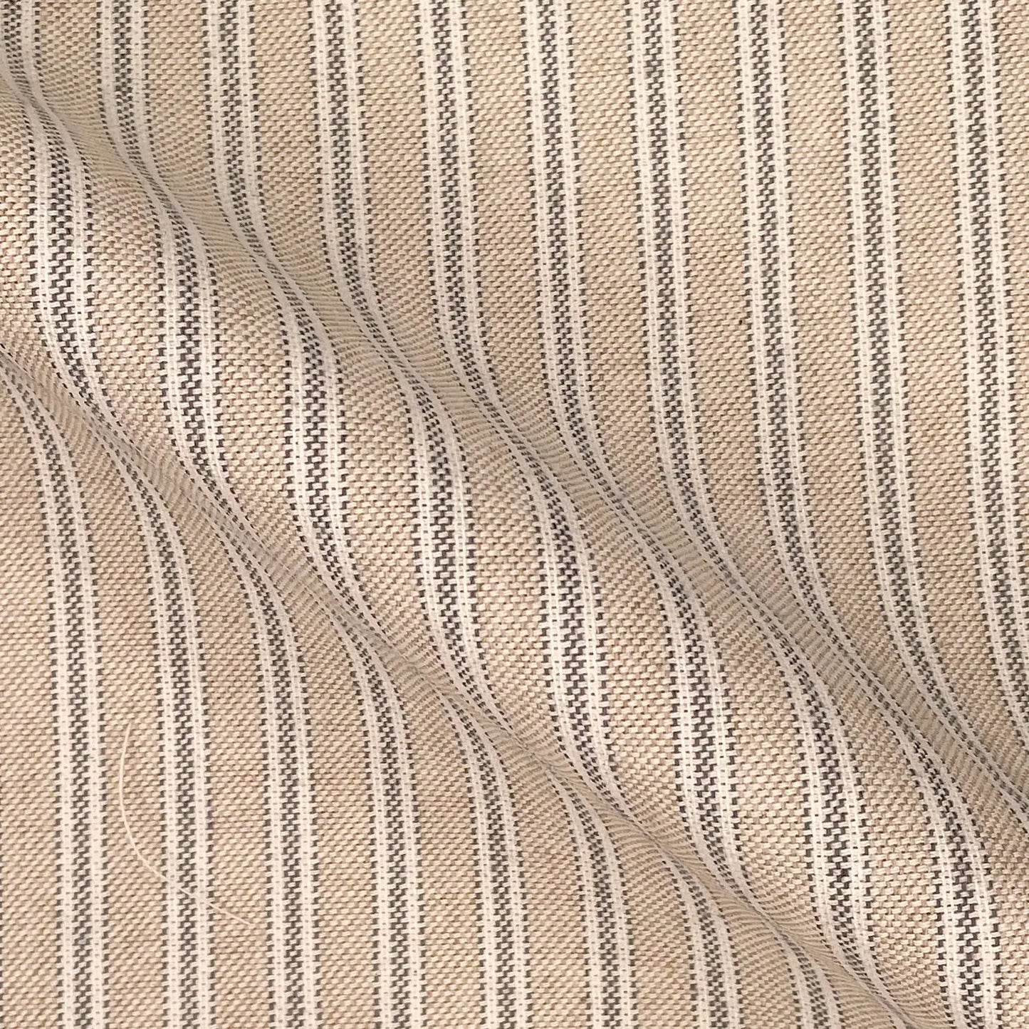 280cm Wide Cotton Rich Linen Ticking Stripe Fabric | Extra Wide Upholstery & Craft Fabric 110" (280cm) – Sold by the Meter