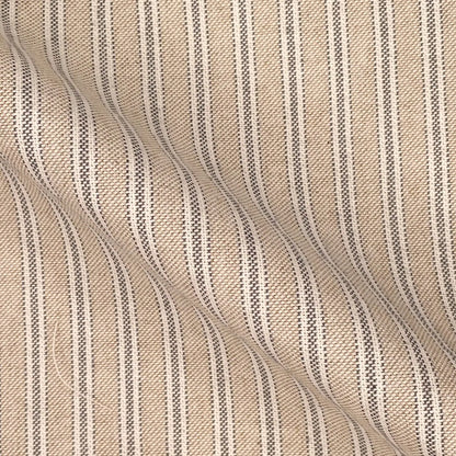 280cm Wide Cotton Rich Linen Ticking Stripe Fabric | Extra Wide Upholstery & Craft Fabric 110" (280cm) – Sold by the Meter