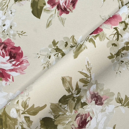 Floral Outdoor Upholstery Fabric | Water Repellent UV Resistant PU Coated Polyester 59" (150cm) Wide – Sold by the Meter