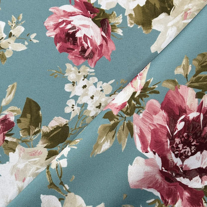 Floral Outdoor Upholstery Fabric | Water Repellent UV Resistant PU Coated Polyester 59" (150cm) Wide – Sold by the Meter